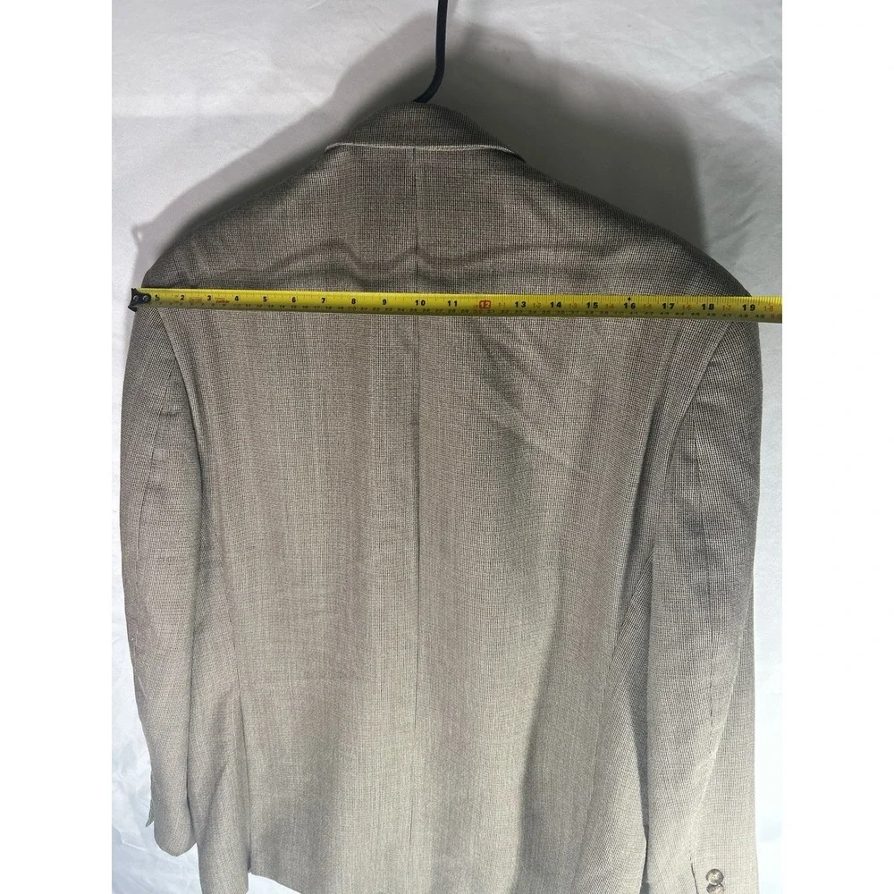 Ralph Ralph Lauren Men's Blazer 42R Silk Wool Tan Micro-Check 2-Button Dillard's